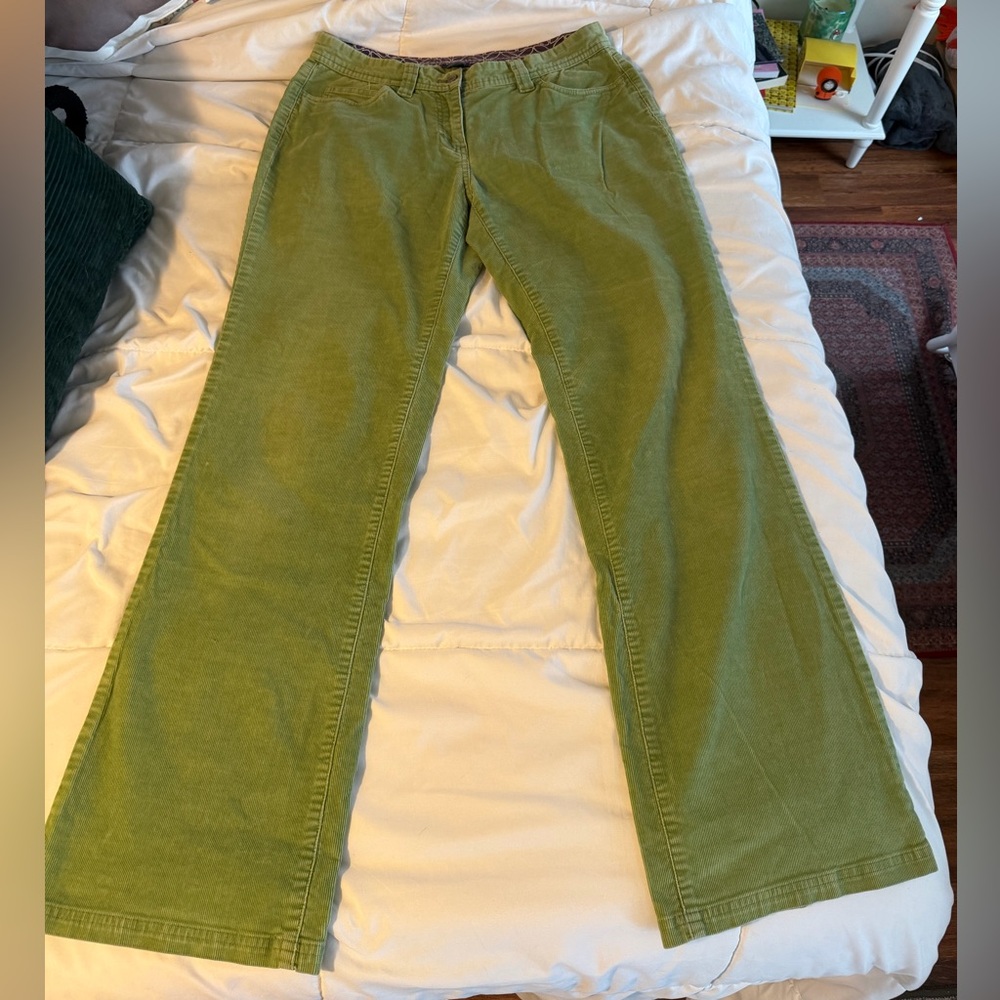 Y2k vintage boden green corduory straight leg jeans